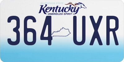 KY license plate 364UXR