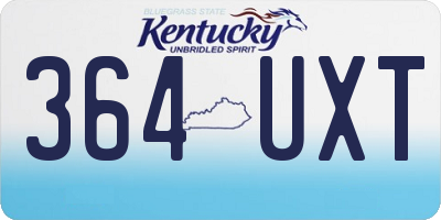 KY license plate 364UXT