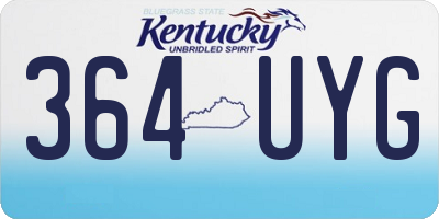 KY license plate 364UYG