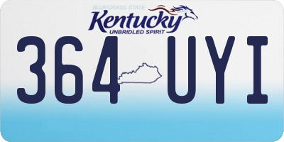 KY license plate 364UYI