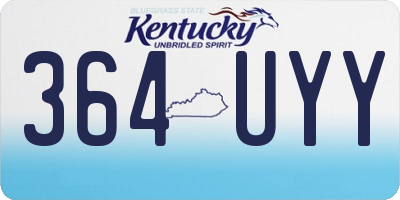 KY license plate 364UYY