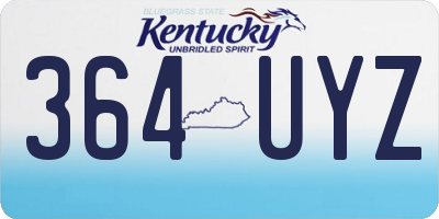 KY license plate 364UYZ