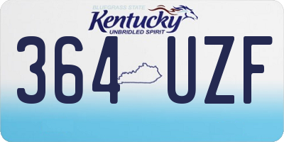KY license plate 364UZF