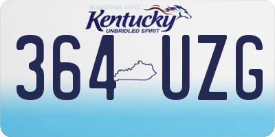 KY license plate 364UZG