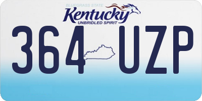 KY license plate 364UZP