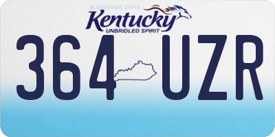 KY license plate 364UZR