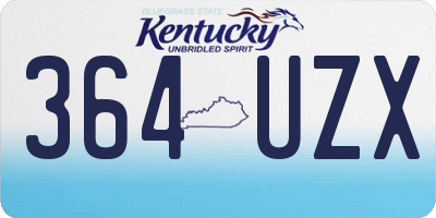 KY license plate 364UZX
