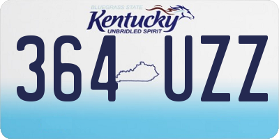 KY license plate 364UZZ