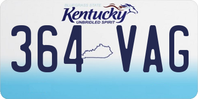 KY license plate 364VAG
