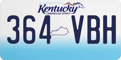 KY license plate 364VBH