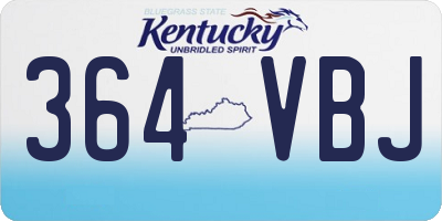 KY license plate 364VBJ