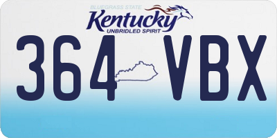 KY license plate 364VBX
