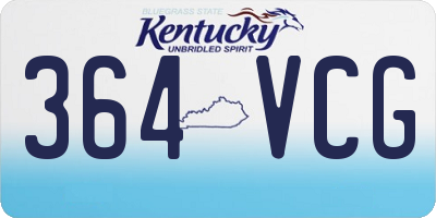 KY license plate 364VCG
