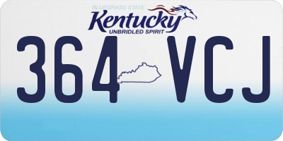 KY license plate 364VCJ