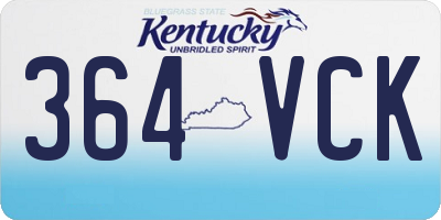 KY license plate 364VCK