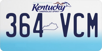 KY license plate 364VCM