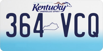 KY license plate 364VCQ