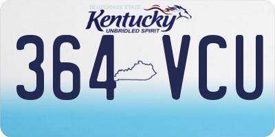 KY license plate 364VCU