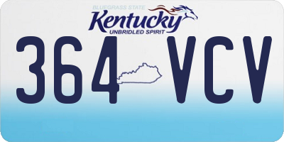 KY license plate 364VCV
