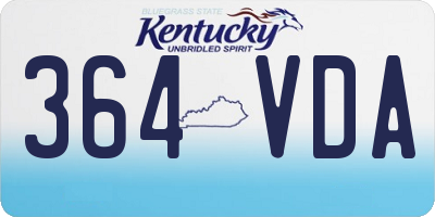 KY license plate 364VDA
