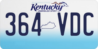KY license plate 364VDC