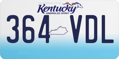 KY license plate 364VDL