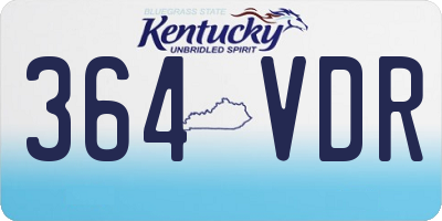 KY license plate 364VDR