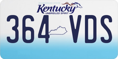 KY license plate 364VDS