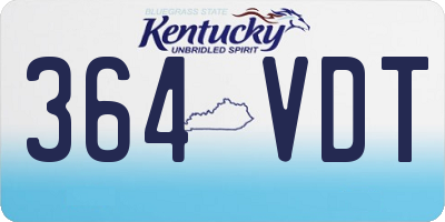 KY license plate 364VDT