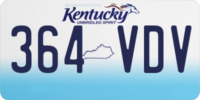 KY license plate 364VDV