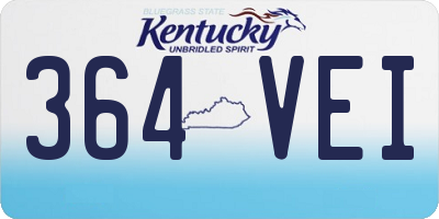 KY license plate 364VEI