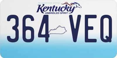 KY license plate 364VEQ