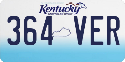 KY license plate 364VER