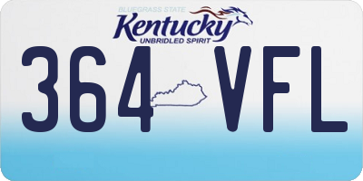 KY license plate 364VFL