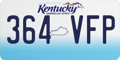 KY license plate 364VFP