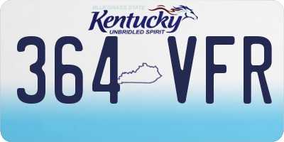 KY license plate 364VFR