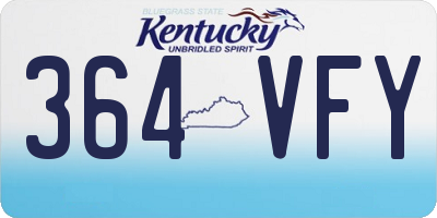 KY license plate 364VFY