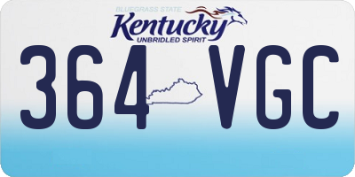 KY license plate 364VGC