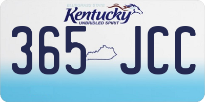 KY license plate 365JCC