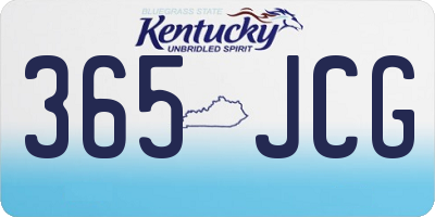 KY license plate 365JCG