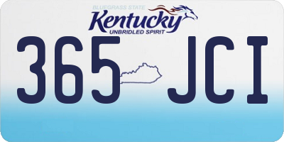 KY license plate 365JCI