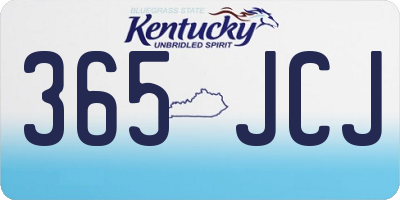 KY license plate 365JCJ