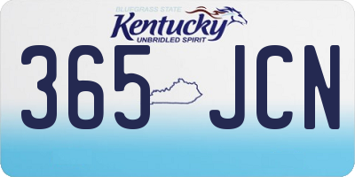 KY license plate 365JCN