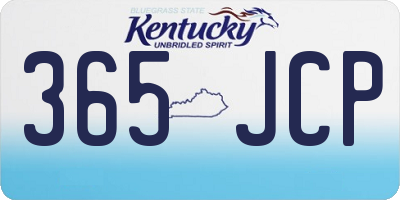 KY license plate 365JCP