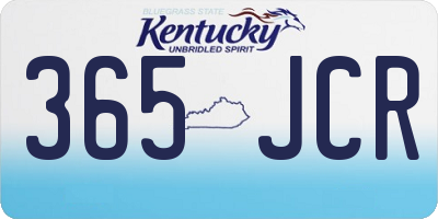 KY license plate 365JCR