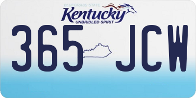 KY license plate 365JCW