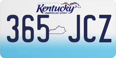 KY license plate 365JCZ