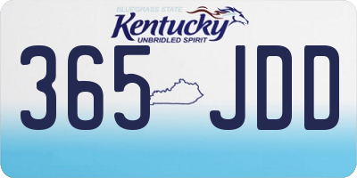 KY license plate 365JDD
