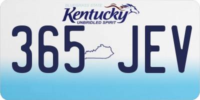 KY license plate 365JEV