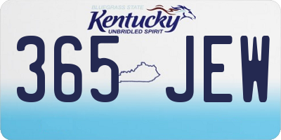 KY license plate 365JEW